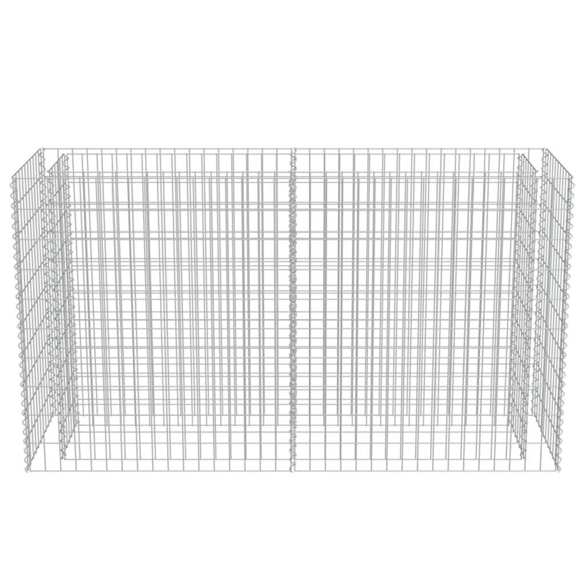 VIDAXL Lit sureleve a gabion Acier galvanise 180x50x100 cm