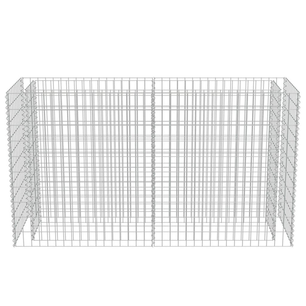 VIDAXL Lit sureleve a gabion Acier galvanise 180x50x100 cm