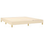 Voir la diapositive 4 : VIDAXL Sommier a lattes de lit avec matelas Creme 180x200 cm Tissu