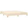 Voir la diapositive 4 : VIDAXL Sommier a lattes de lit avec matelas Creme 180x200 cm Tissu