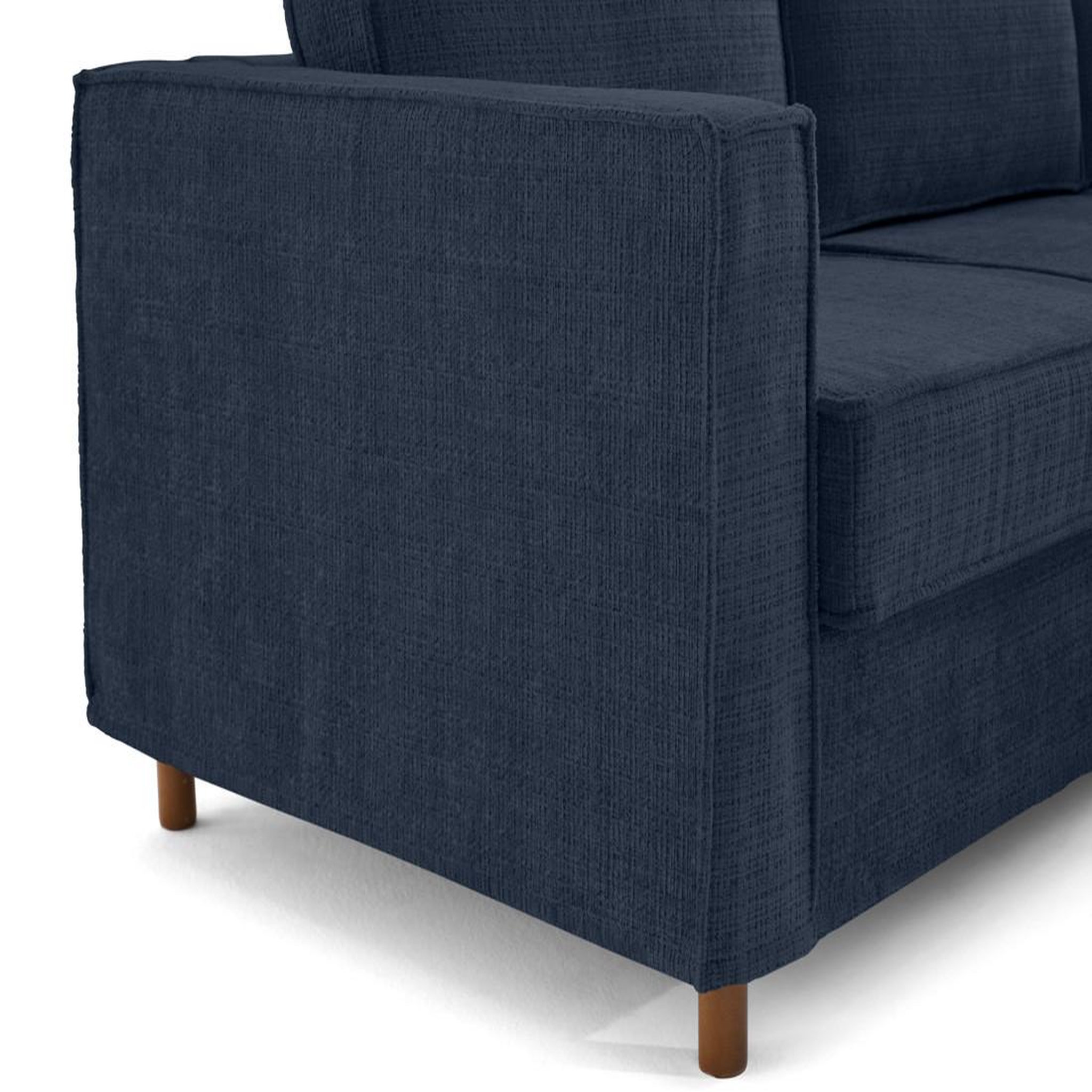 Voir la diapositive 6 : LISA DESIGN Jake - canapé déhoussable d'angle droit 5 places en velours texturé