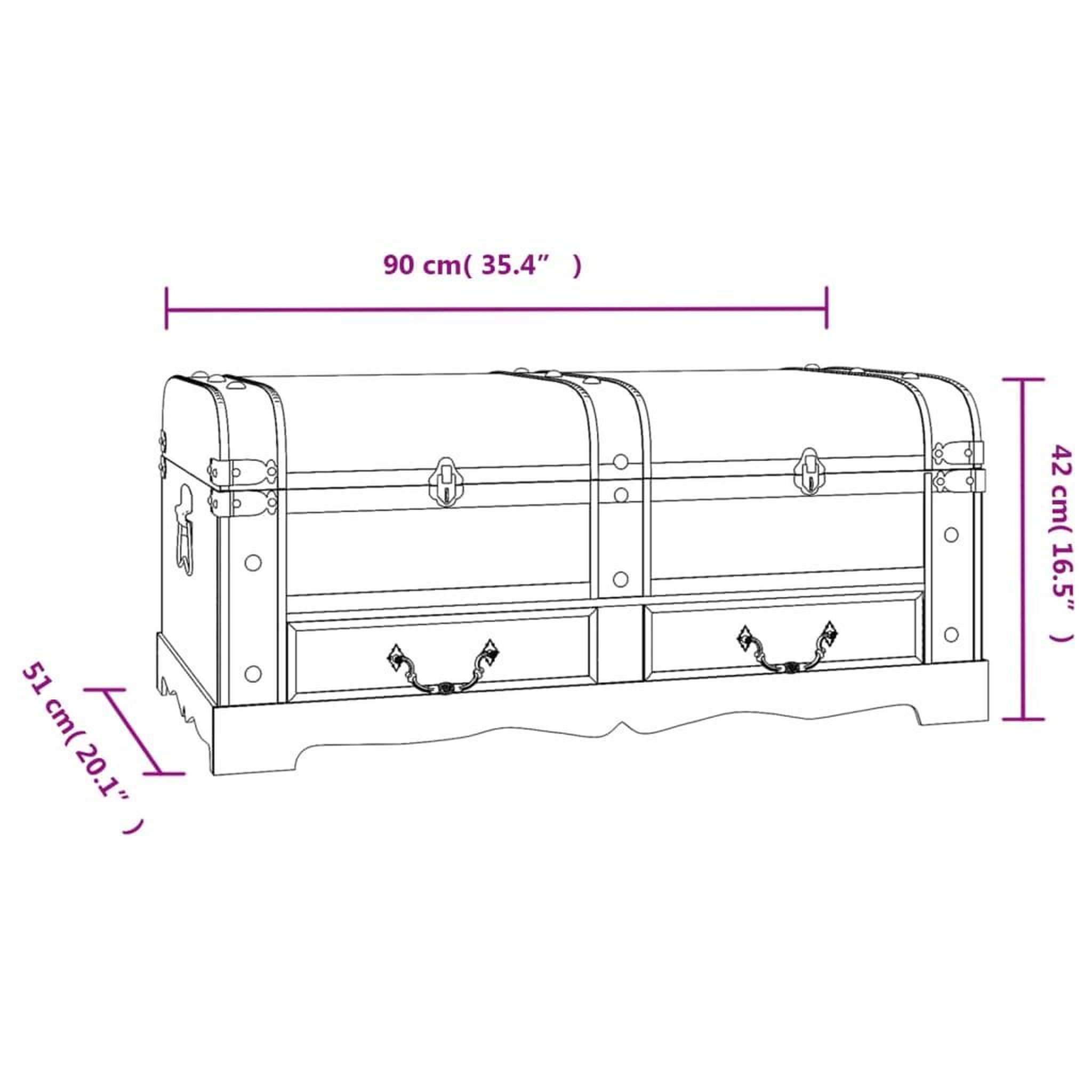 Voir la diapositive 6 : VIDAXL Coffre de rangement en bois Large Noir