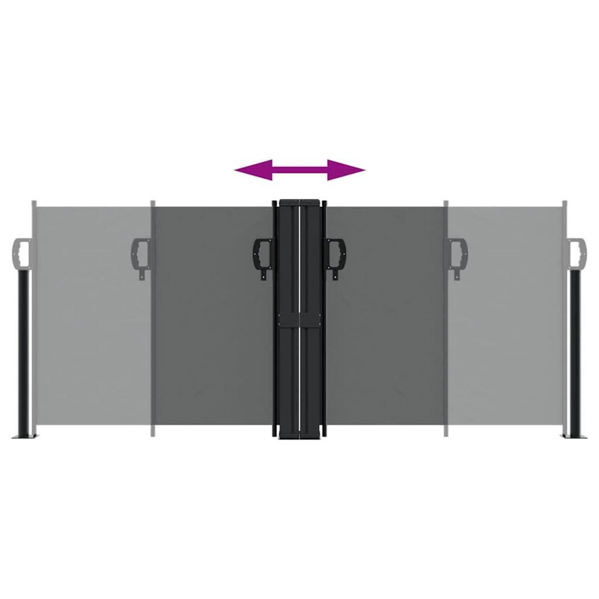 VIDAXL Auvent lateral retractable anthracite 100x600 cm