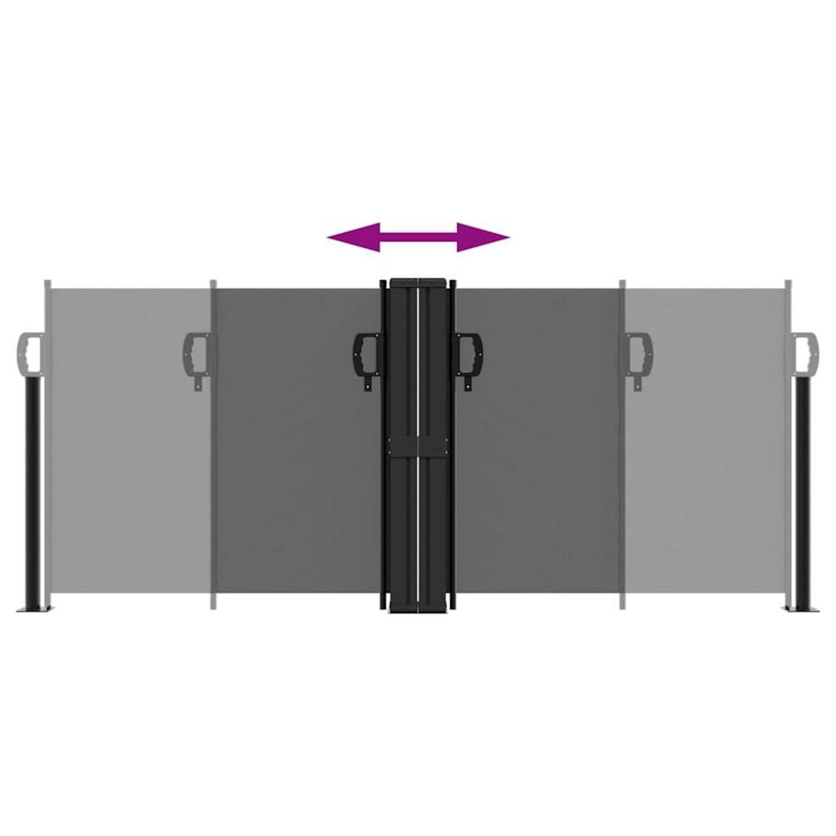 VIDAXL Auvent lateral retractable anthracite 100x600 cm