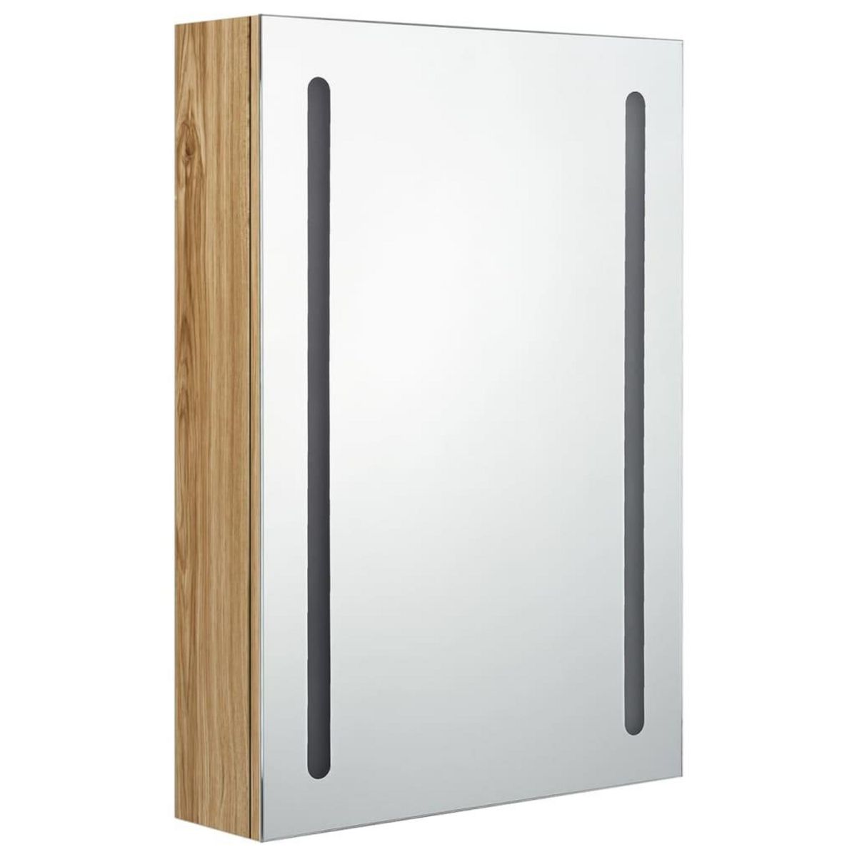 VIDAXL Armoire de salle de bain a miroir LED Chene 50x13x70 cm