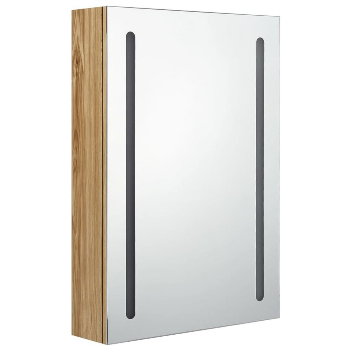 VIDAXL Armoire de salle de bain a miroir LED Chene 50x13x70 cm
