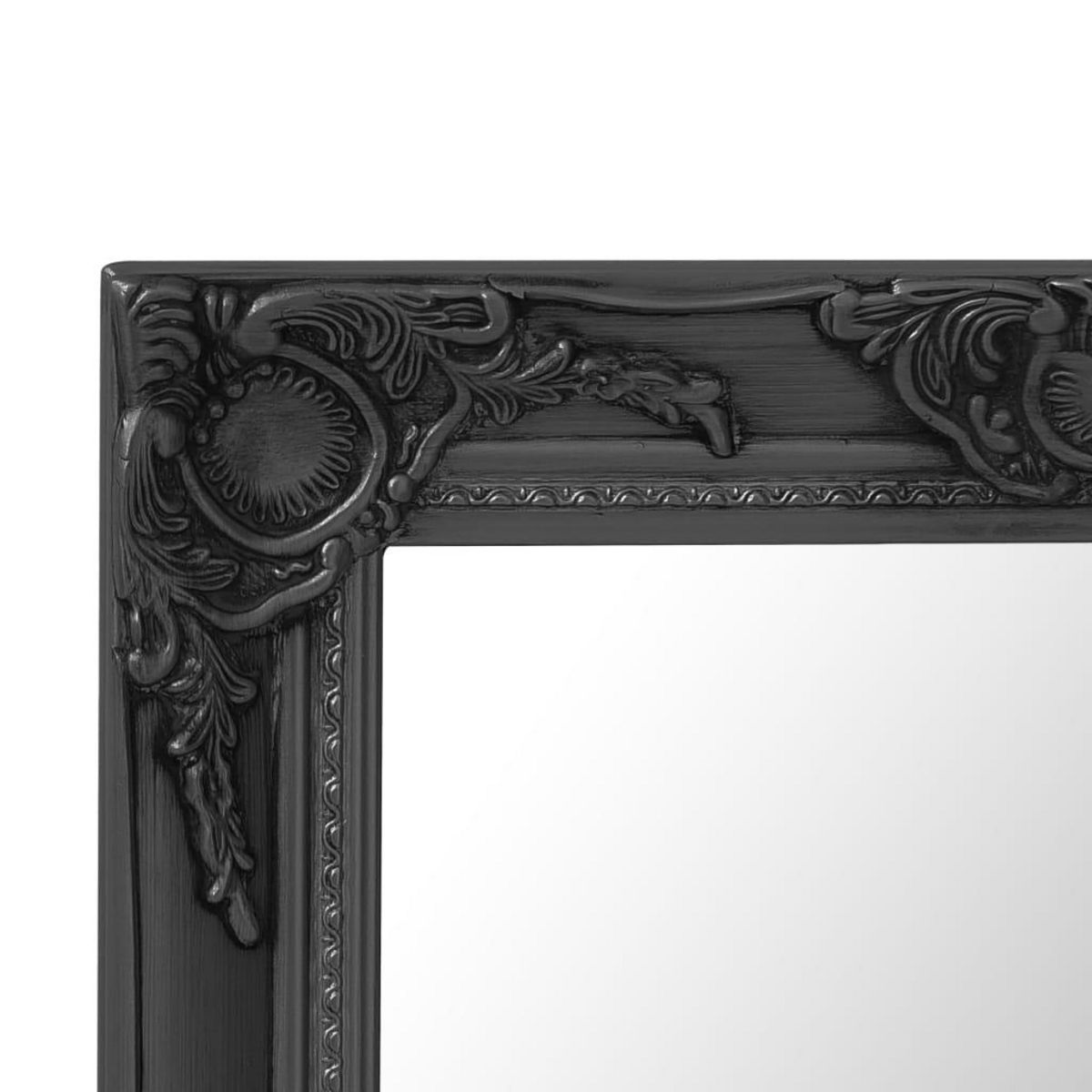VIDAXL Miroir mural style baroque 50x50 cm noir
