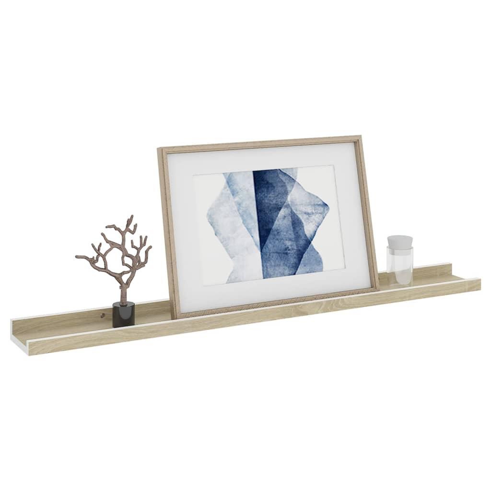 Voir la diapositive 3 : VIDAXL Etageres murales 4 pcs blanc et chene sonoma 80x9x3 cm