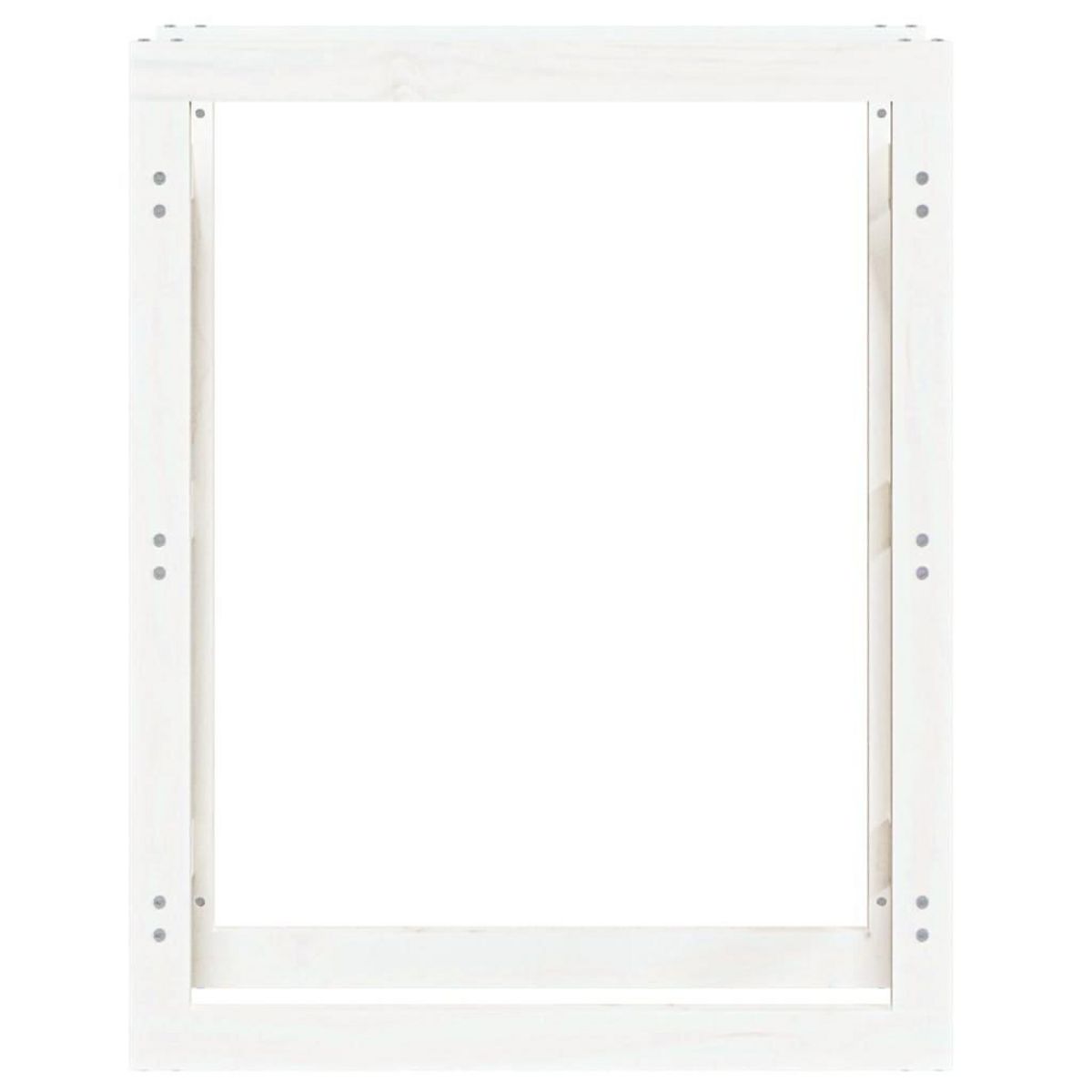 VIDAXL Support pour bois de chauffage Blanc 80x25x100 cm Bois de pin