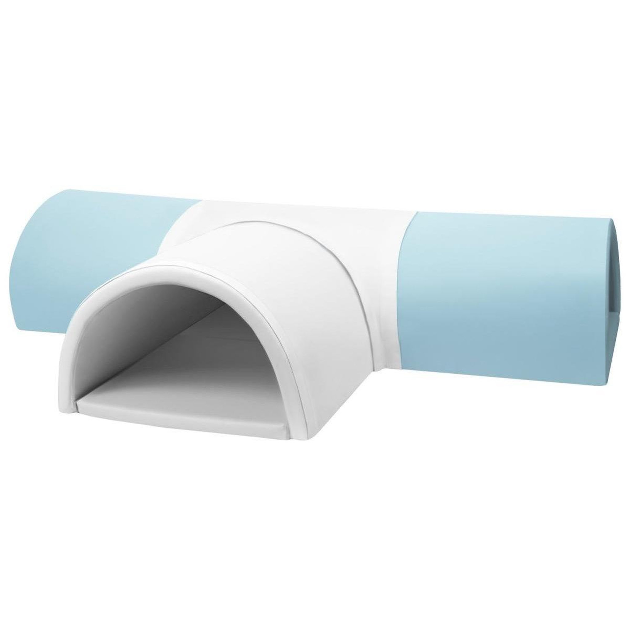 Voir la diapositive 2 : VELINDA Tunnel en T 4 pièces en mousse — blanc, bleu (pastel)