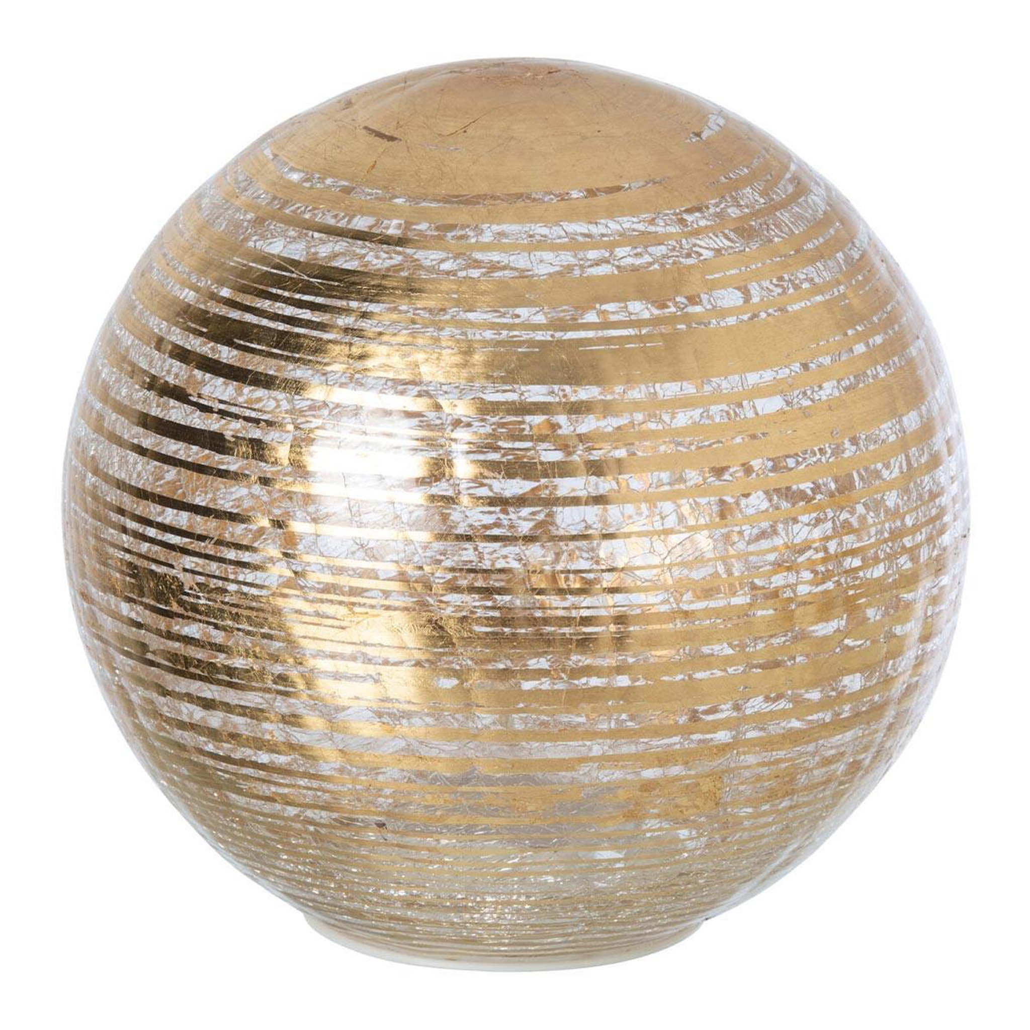 J-LINE Boule déco en verre  yann  20cm doré