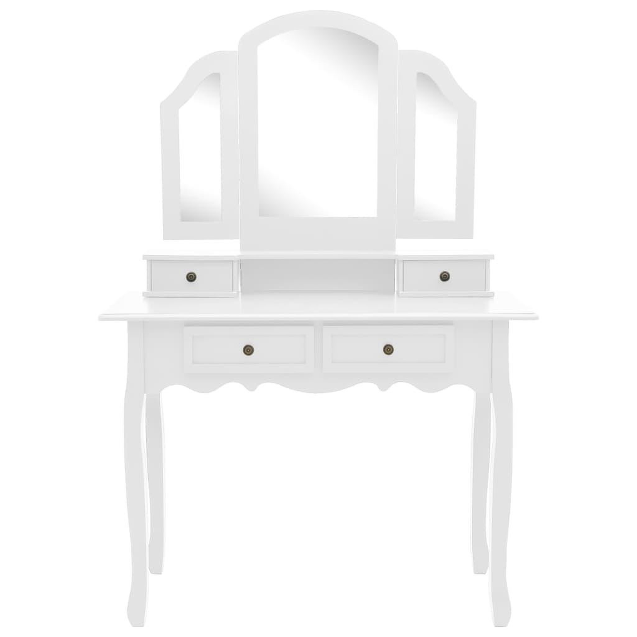 Voir la diapositive 3 : VIDAXL Ensemble de coiffeuse et tabouret Blanc 100x40x146 cm Paulownia
