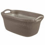 Voir la diapositive 1 : CURVER Curver Panier a linge Knit 40 L Marron metallique