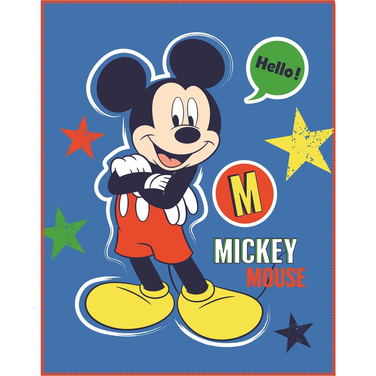 DISNEY Plaid polaire polyester MICKEY EXPRESSIONS