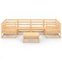 Voir la diapositive 3 : VIDAXL Salon de jardin 7 pcs Bois de pin massif
