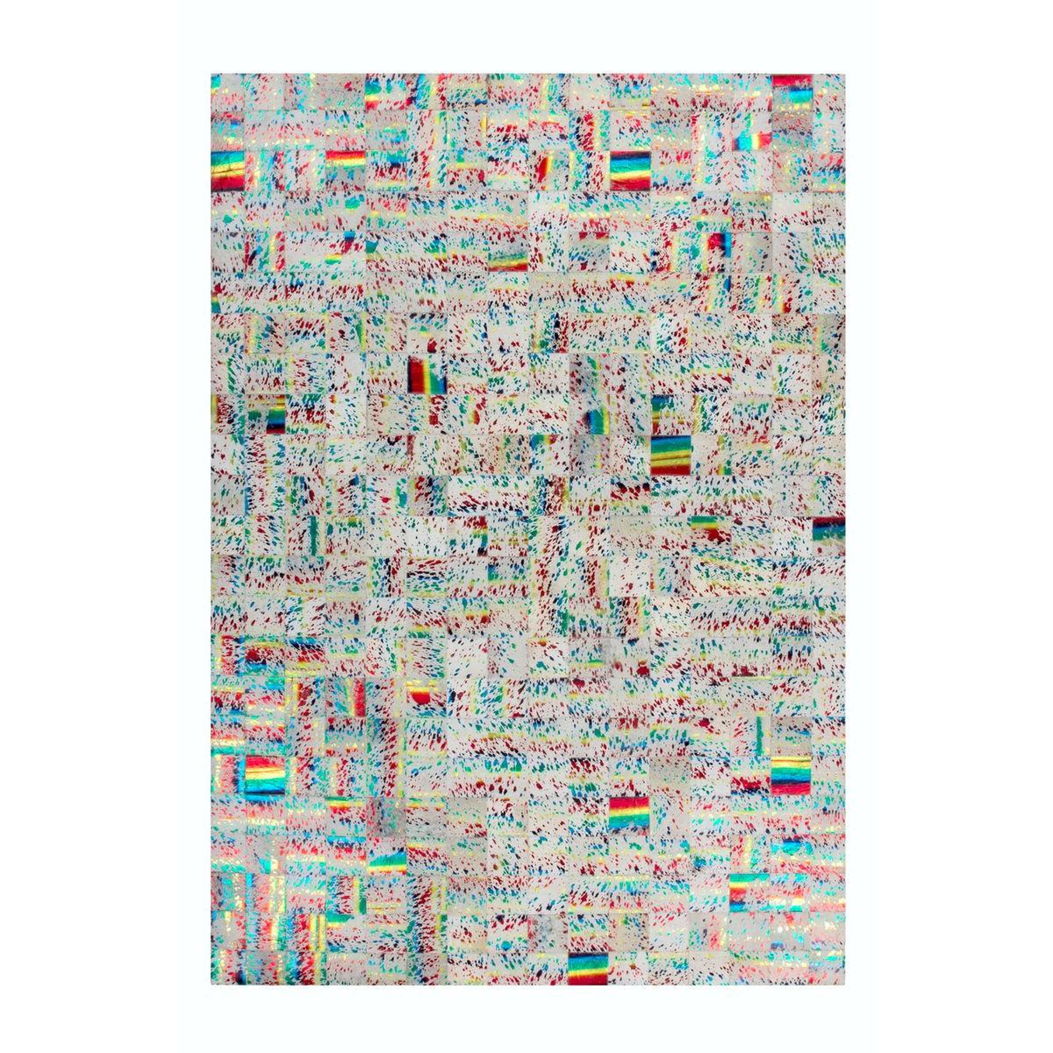 Voir la diapositive 1 : Paris Prix Tapis en Cuir Effet Métallique  Rocket  Multicolore