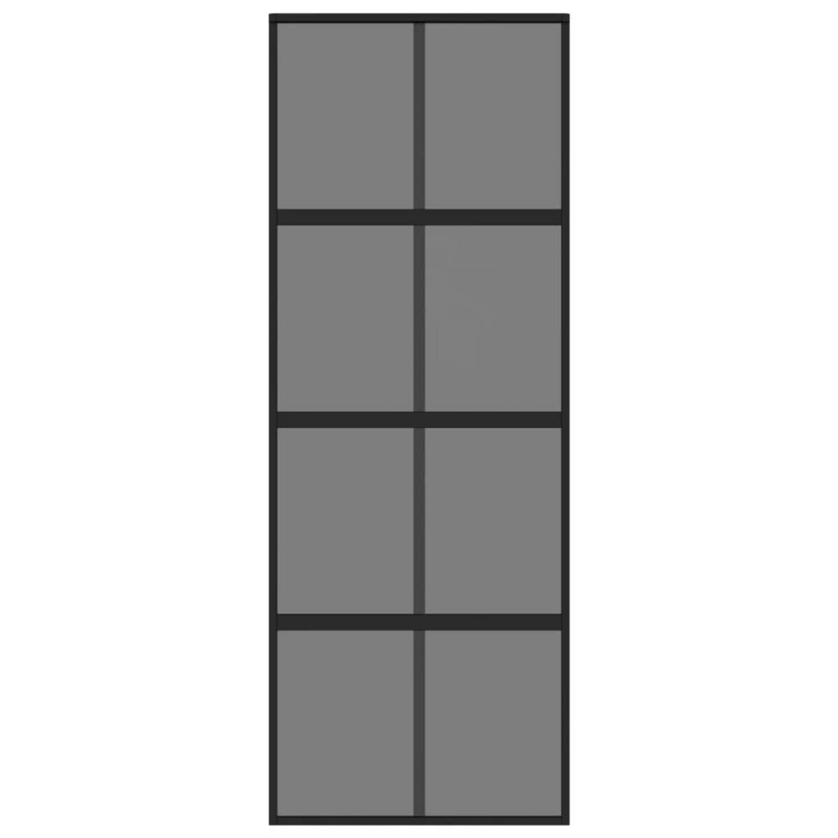 VIDAXL Porte coulissante noir 76x205 cm verre trempe aluminium