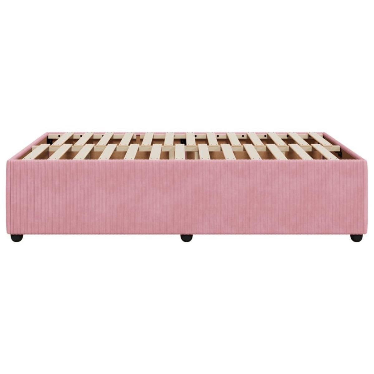 VIDAXL Cadre de lit sans matelas rose 120x190 cm velours