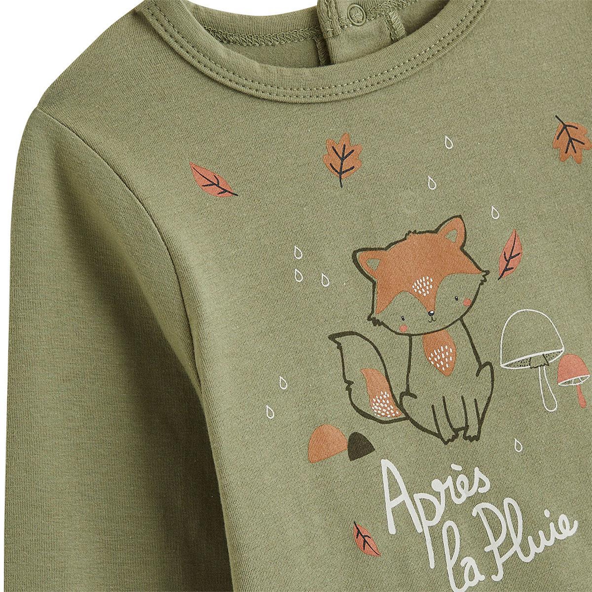 Voir la diapositive 3 : PETIT BEGUIN Lot de 2 t-shirts bébé manches longues ginkgo
