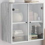 Voir la diapositive 1 : VIDAXL Armoire murale avec portes en verre sonoma gris 68x37x68,5 cm