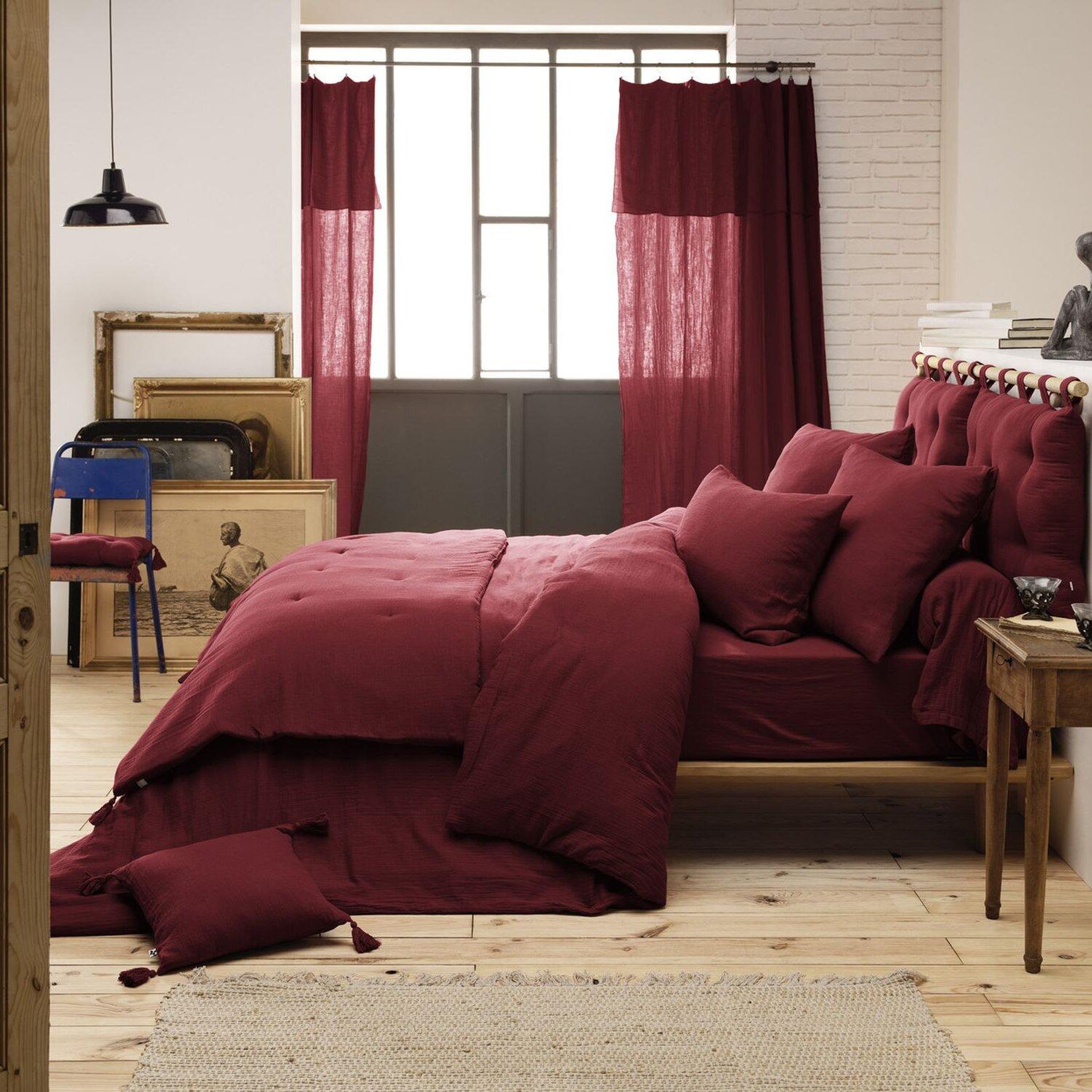 Voir la diapositive 2 : Home collection Housse de couette 100% gaze de coton