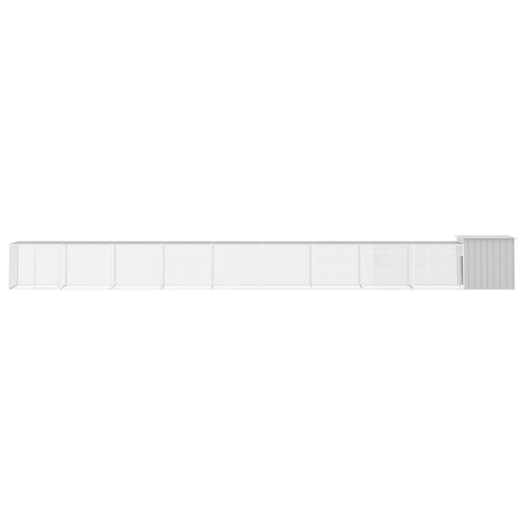 Voir la diapositive 3 : VIDAXL Cage pour poules Gris 1000x91x100 cm Acier galvanise