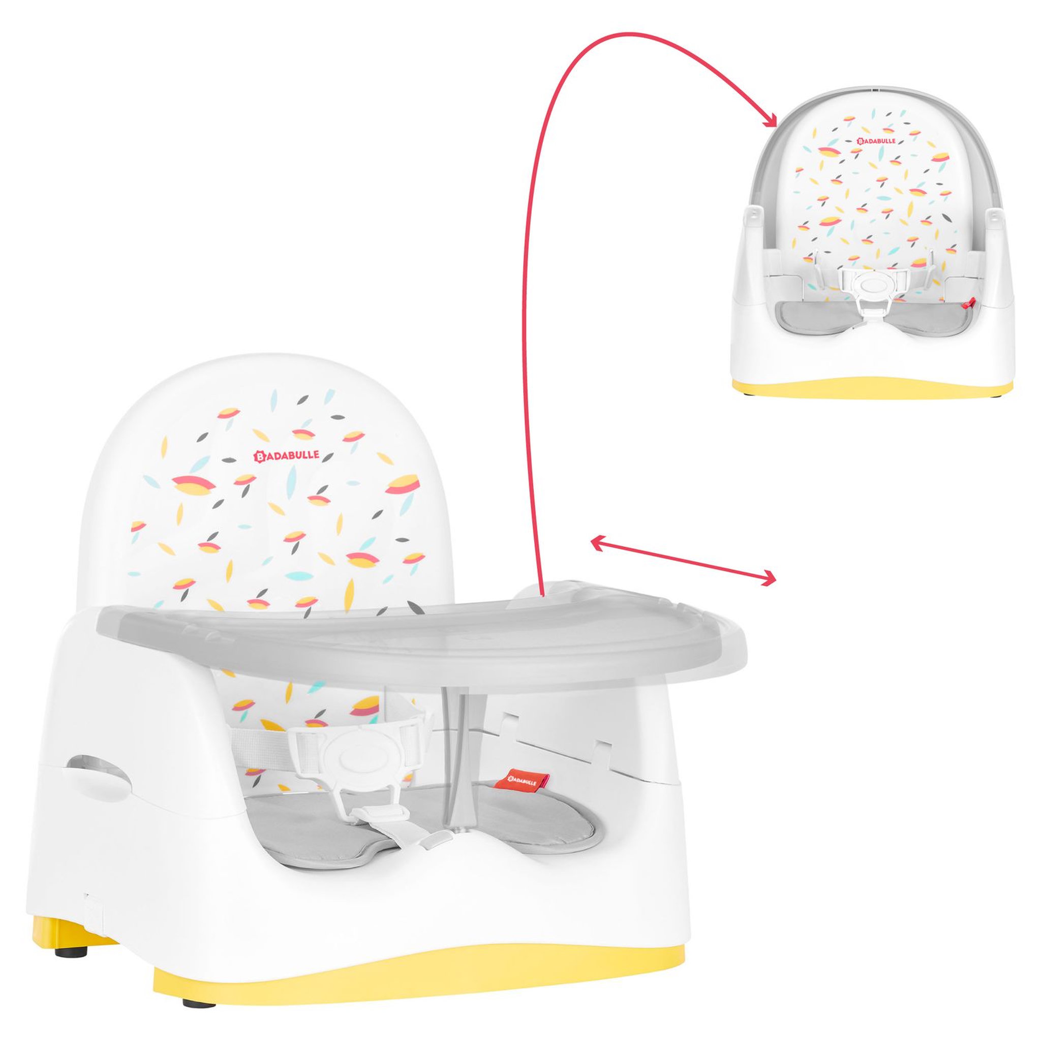 Voir la diapositive 4 : BADABULLE Rehausseur de chaise Confort Home & Go - Sun 