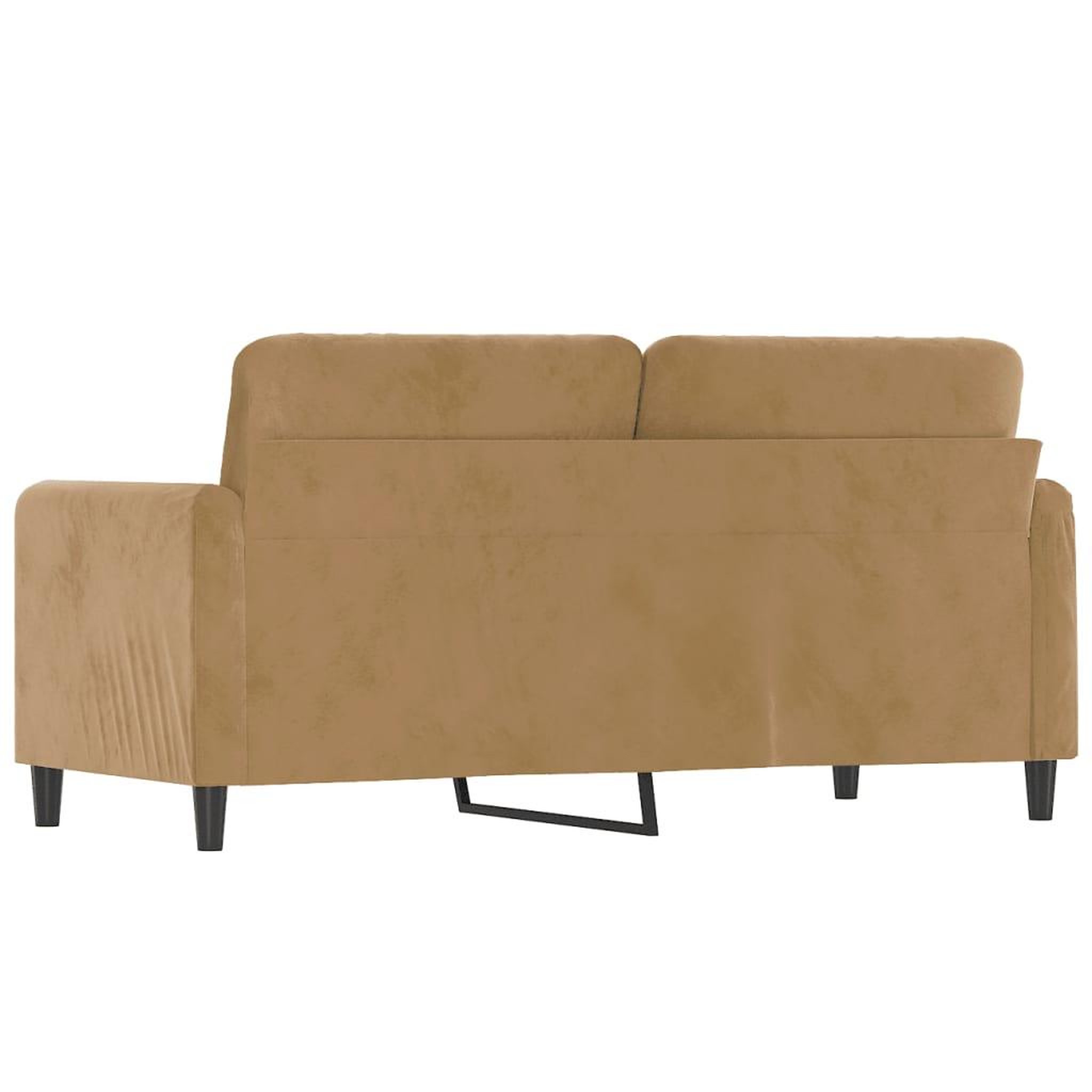 Voir la diapositive 5 : VIDAXL Canape a 2 places Marron 140 cm Velours