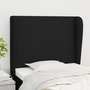 Voir la diapositive 1 : VIDAXL Tete de lit avec oreilles Noir 103x23x118/128 cm Tissu