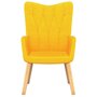 VIDAXL Chaise de relaxation avec tabouret Jaune moutarde Tissu