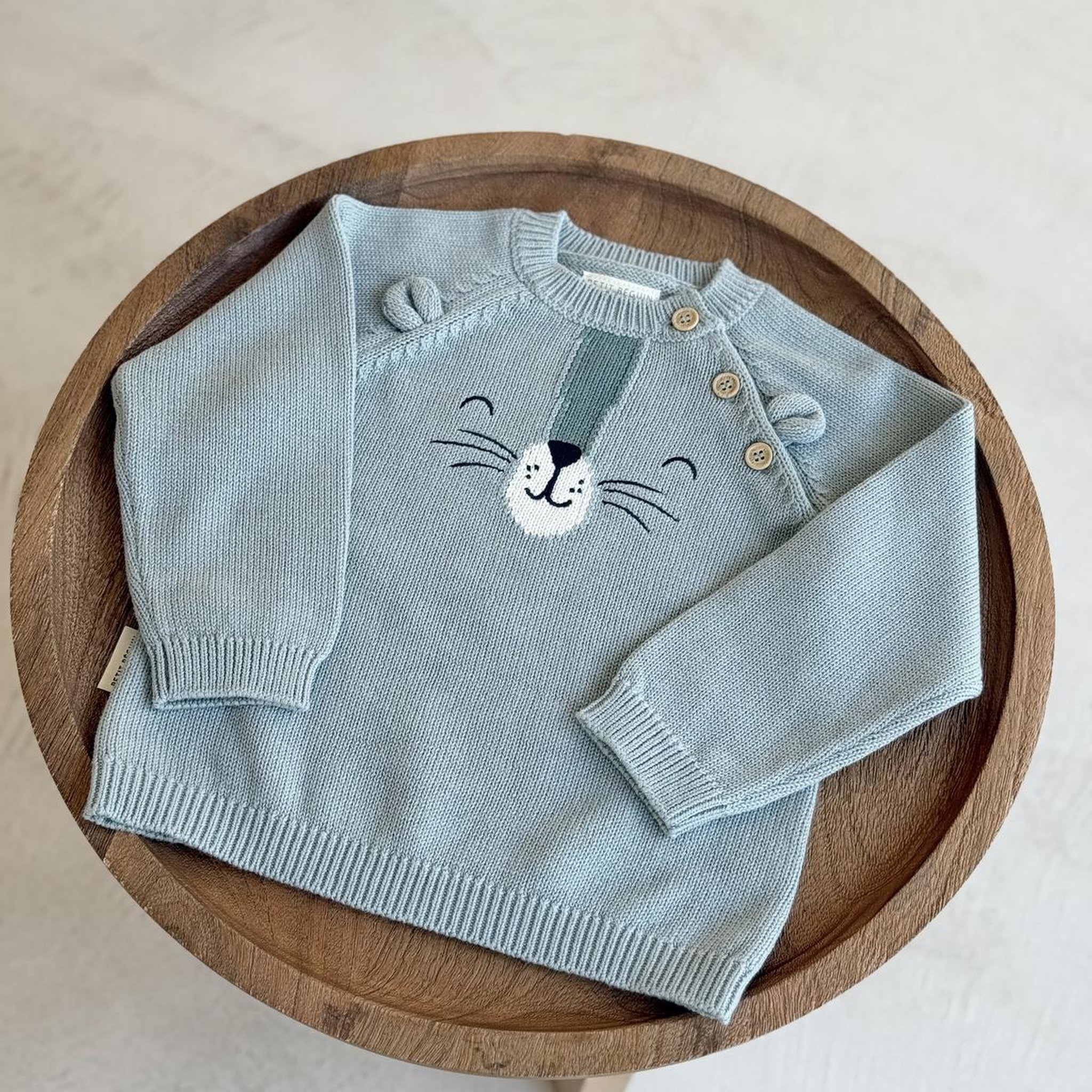 Voir la diapositive 4 : Petit Béguin Pull enfant en tricot Oscar