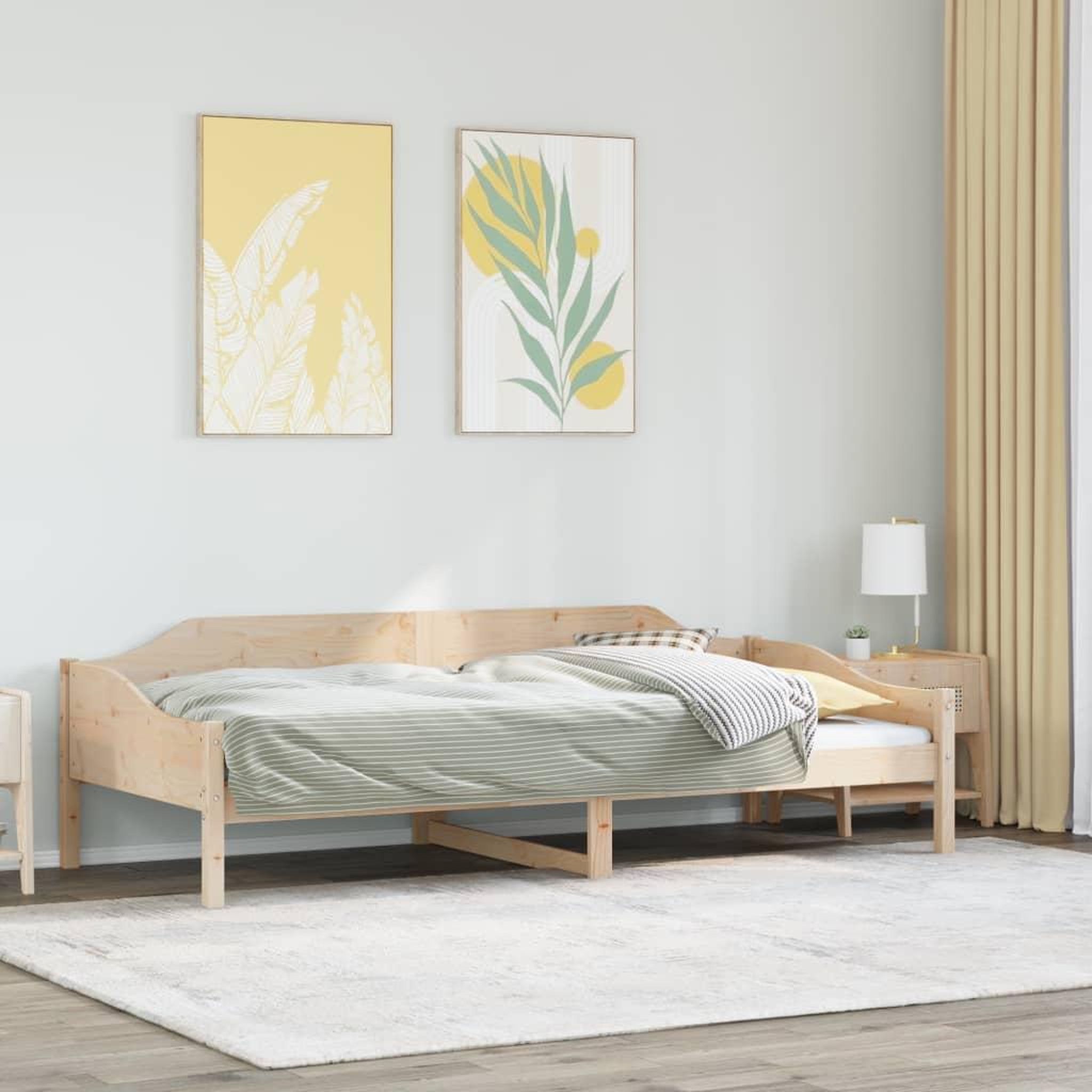 Voir la diapositive 1 : VIDAXL Cadre de lit sans matelas 80x200 cm bois massif de pin