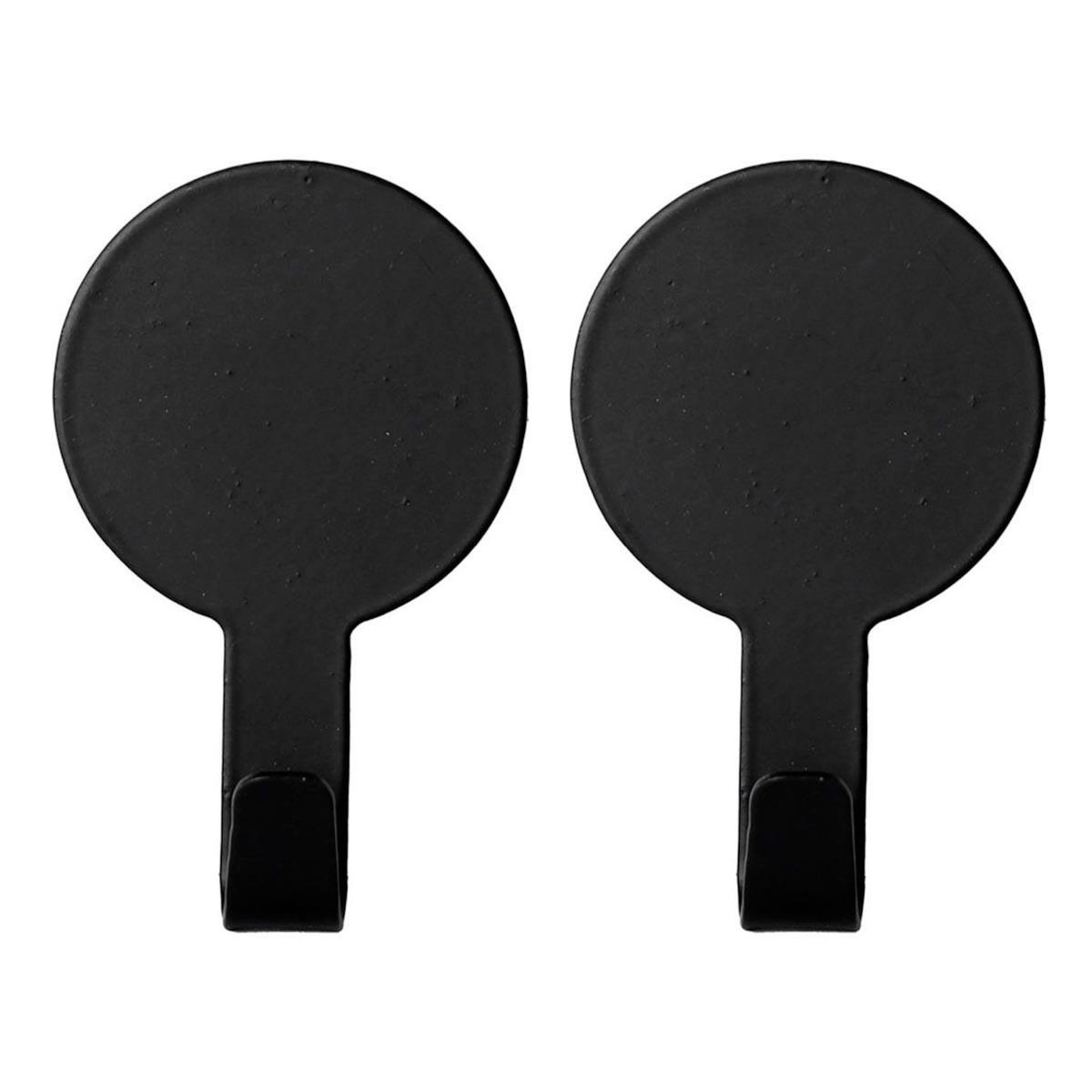 Paris Prix Lot de 2 Crochets Adhésifs  Fixeo  7cm Noir