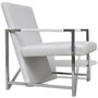 Voir la diapositive 4 : VIDAXL Fauteuil avec pieds chromes Blanc Similicuir
