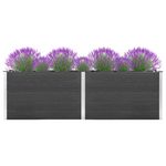 VIDAXL Lit sureleve de jardin 200x100x91 cm WPC Gris