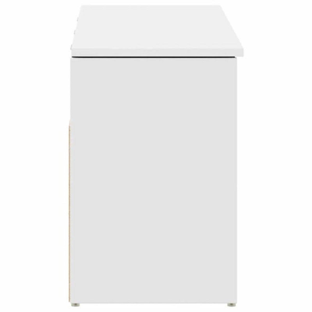 VIDAXL Banc à chaussures blanc 102x30,5x45 cm bois d ingénierie