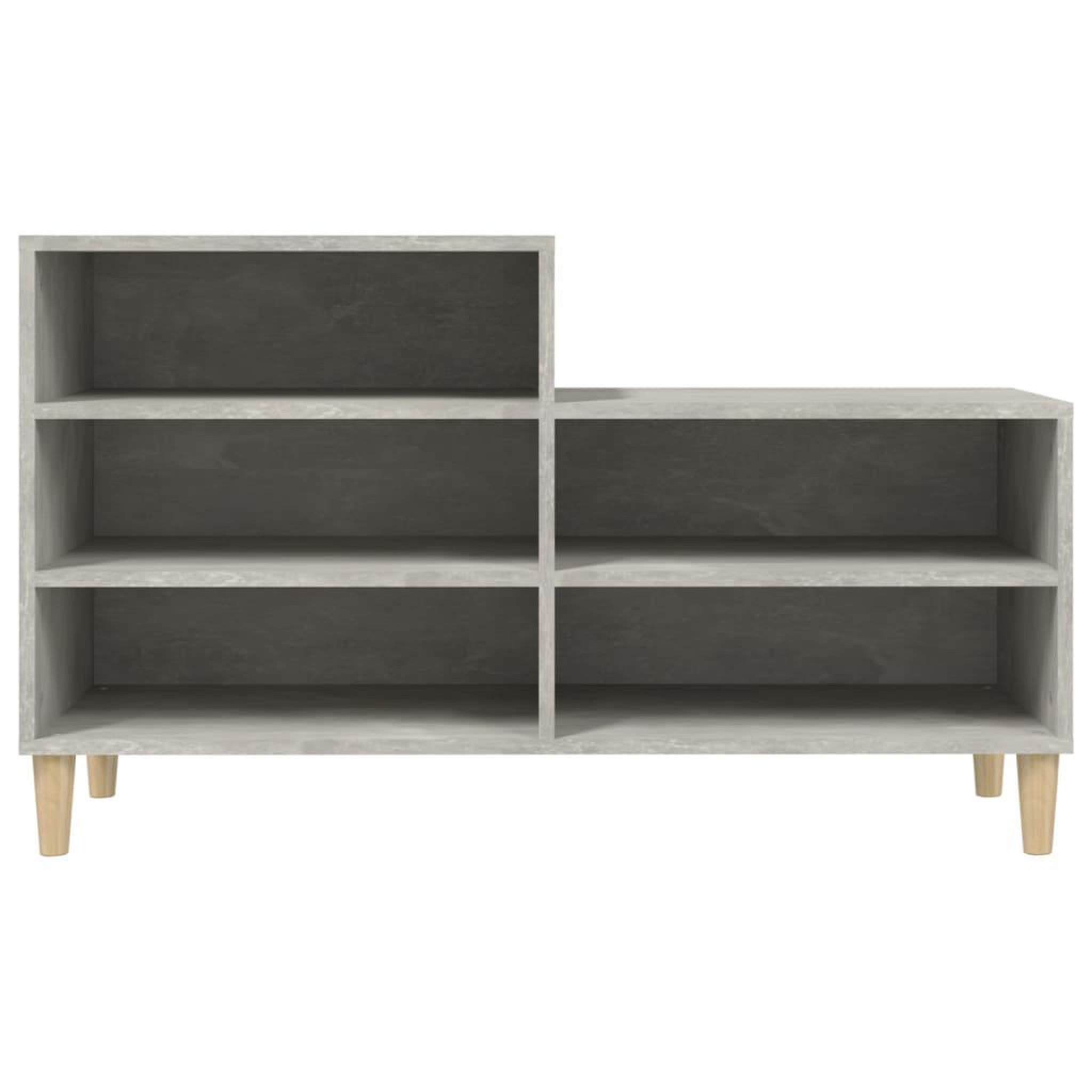 Voir la diapositive 5 : VIDAXL Armoire a chaussures Gris beton 102x36x60 cm Bois d'ingenierie