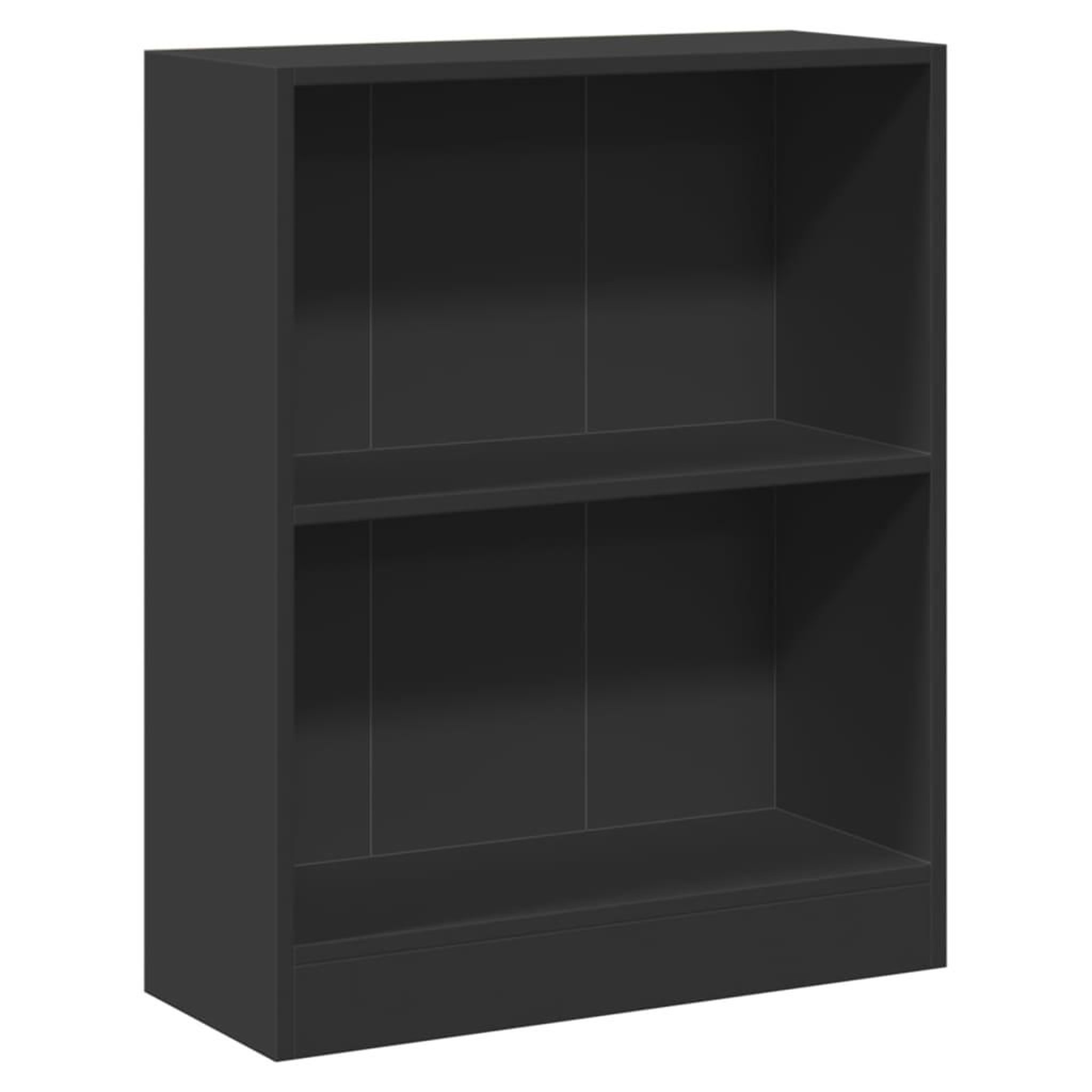 Voir la diapositive 2 : VIDAXL Bibliotheque Noir 60x24x76 cm Bois d'ingenierie