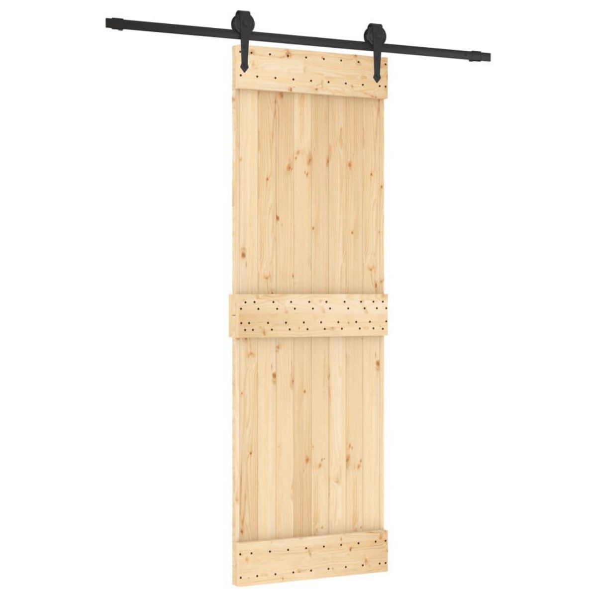 VIDAXL Porte coulissante et kit de quincaillerie 70x210 cm pin massif
