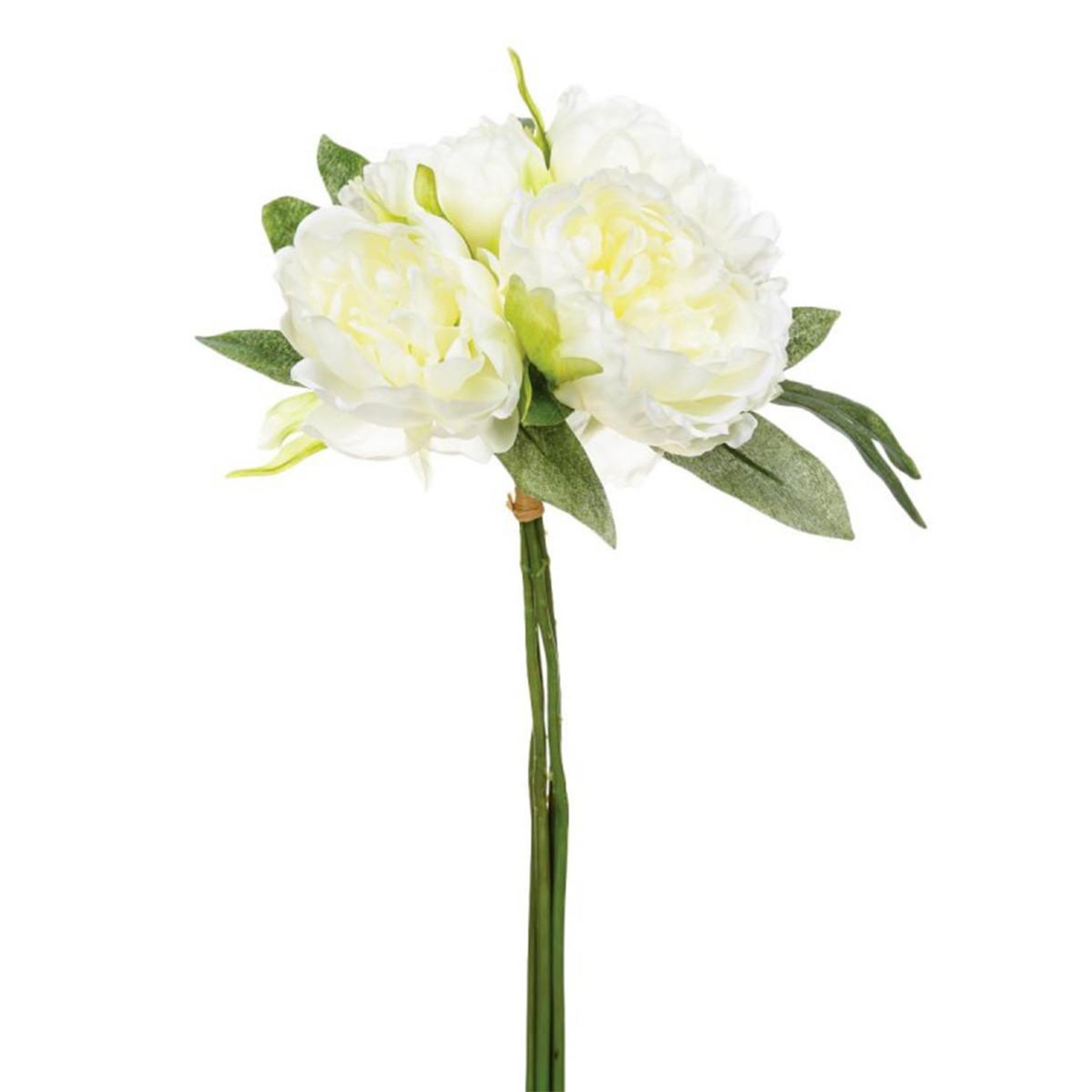 ATMOSPHERA Bouquet de fleurs  4 pivoines  31cm blanc