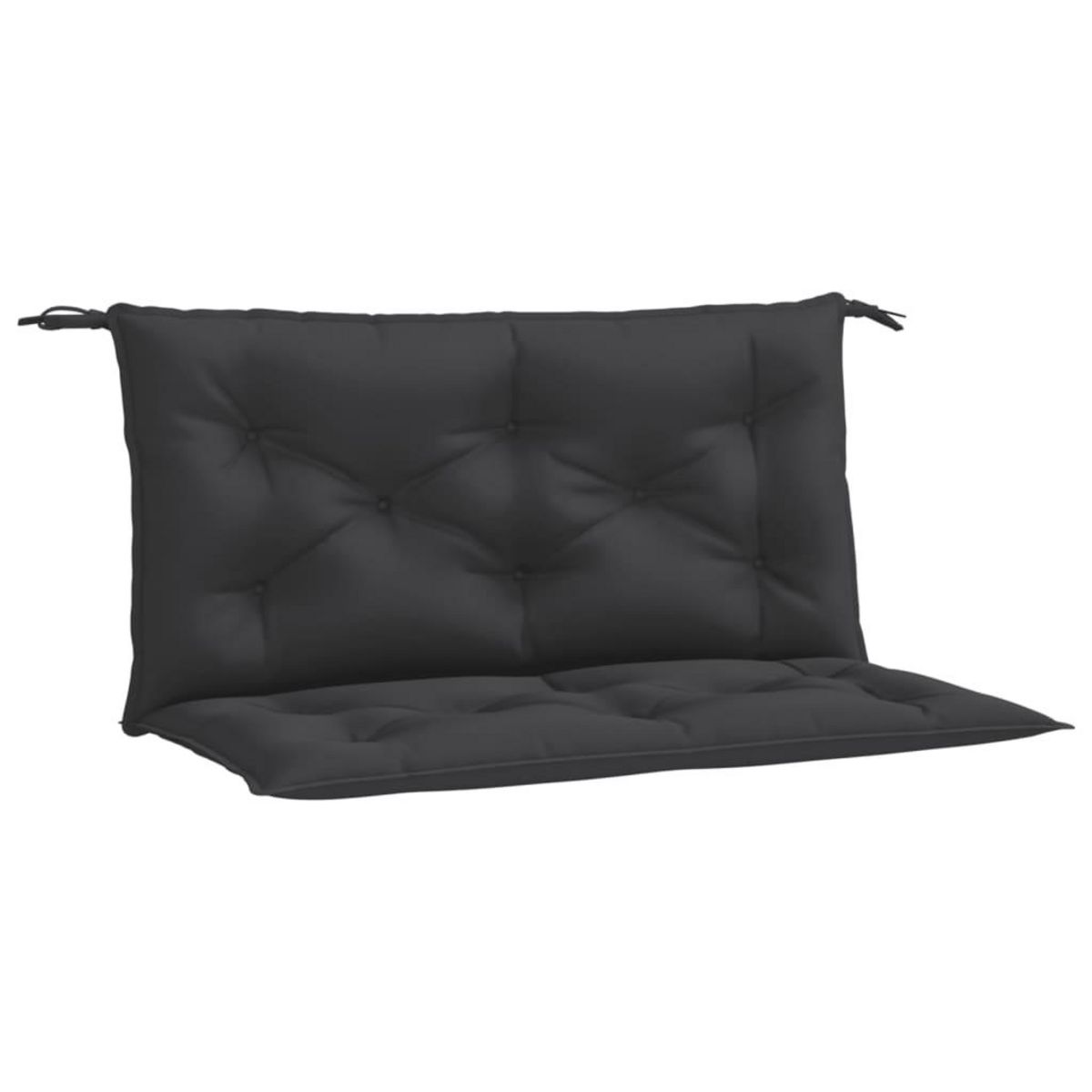 VIDAXL Coussins de banc jardin lot de 2 noir 100x50x7 cm tissu Oxford