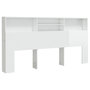 Voir la diapositive 2 : VIDAXL Armoire de tete de lit Blanc brillant 200x19x103,5 cm