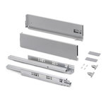 EMUCA SRL Tiroir extérieur Vertex avec réglages 3D hauteur 131mm -  40kg -  profondeur 350mm -  Acier -  Peint en blanc