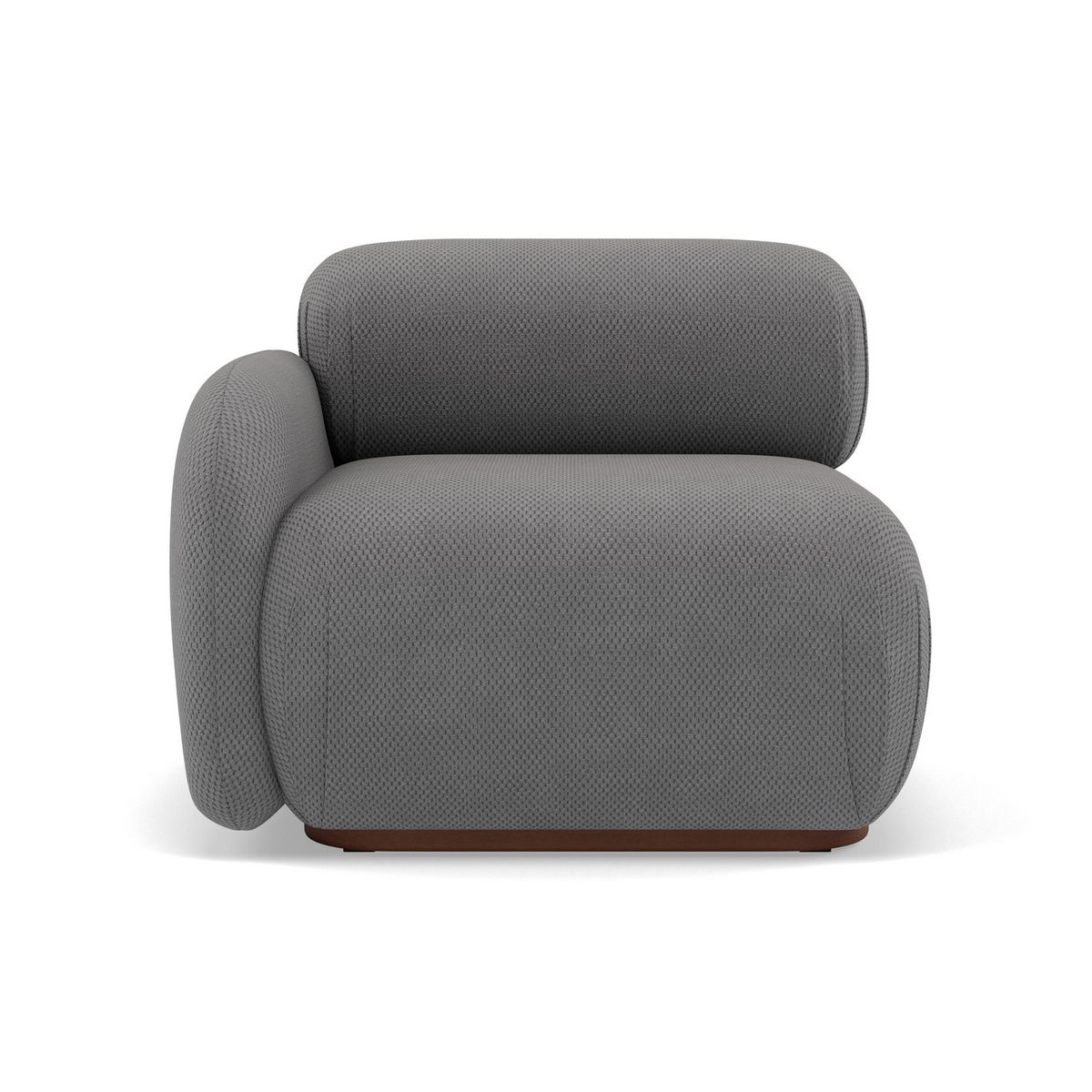 LISA DESIGN Penelope - module d'assise gauche en velours texturé