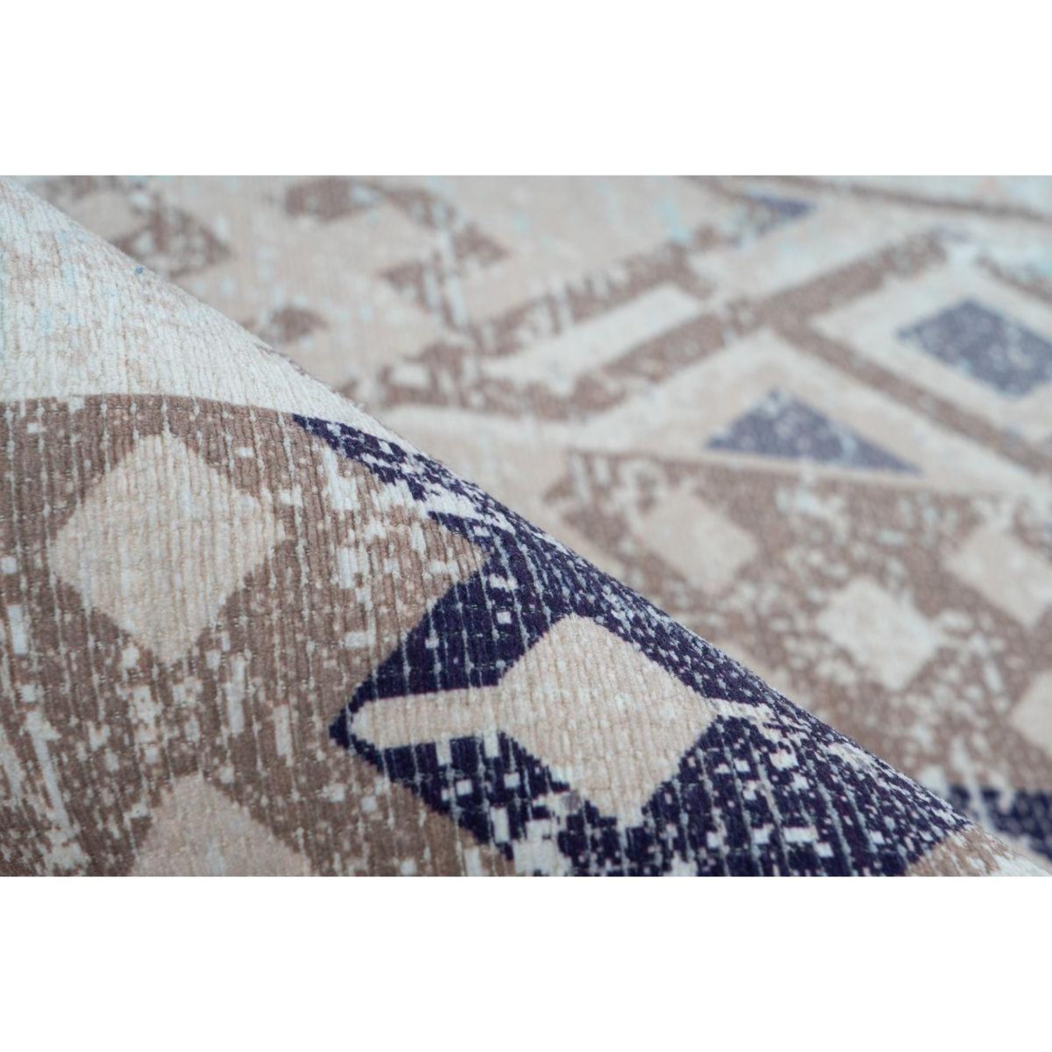 Voir la diapositive 3 : Paris Prix Tapis Ethnique à Poils Courts  Indiana II  Bleu