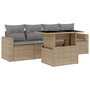 Voir la diapositive 2 : VIDAXL Salon de jardin avec coussins 5 pcs beige resine tressee