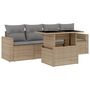 Voir la diapositive 2 : VIDAXL Salon de jardin avec coussins 5 pcs beige resine tressee