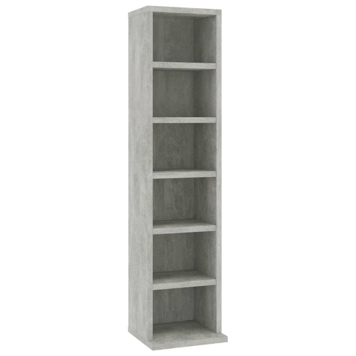 VIDAXL Armoire a CD Gris beton 21x20x88 cm Bois d'ingenierie