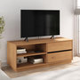 Voir la diapositive 3 : IDIMEX Meuble TV MAITE L 110 cm 2 tiroirs en bois massif