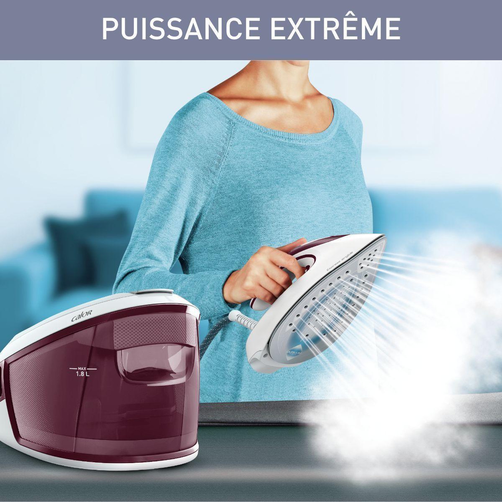 Voir la diapositive 3 : CALOR Centrale vapeur SV8026C0 Express Airglide